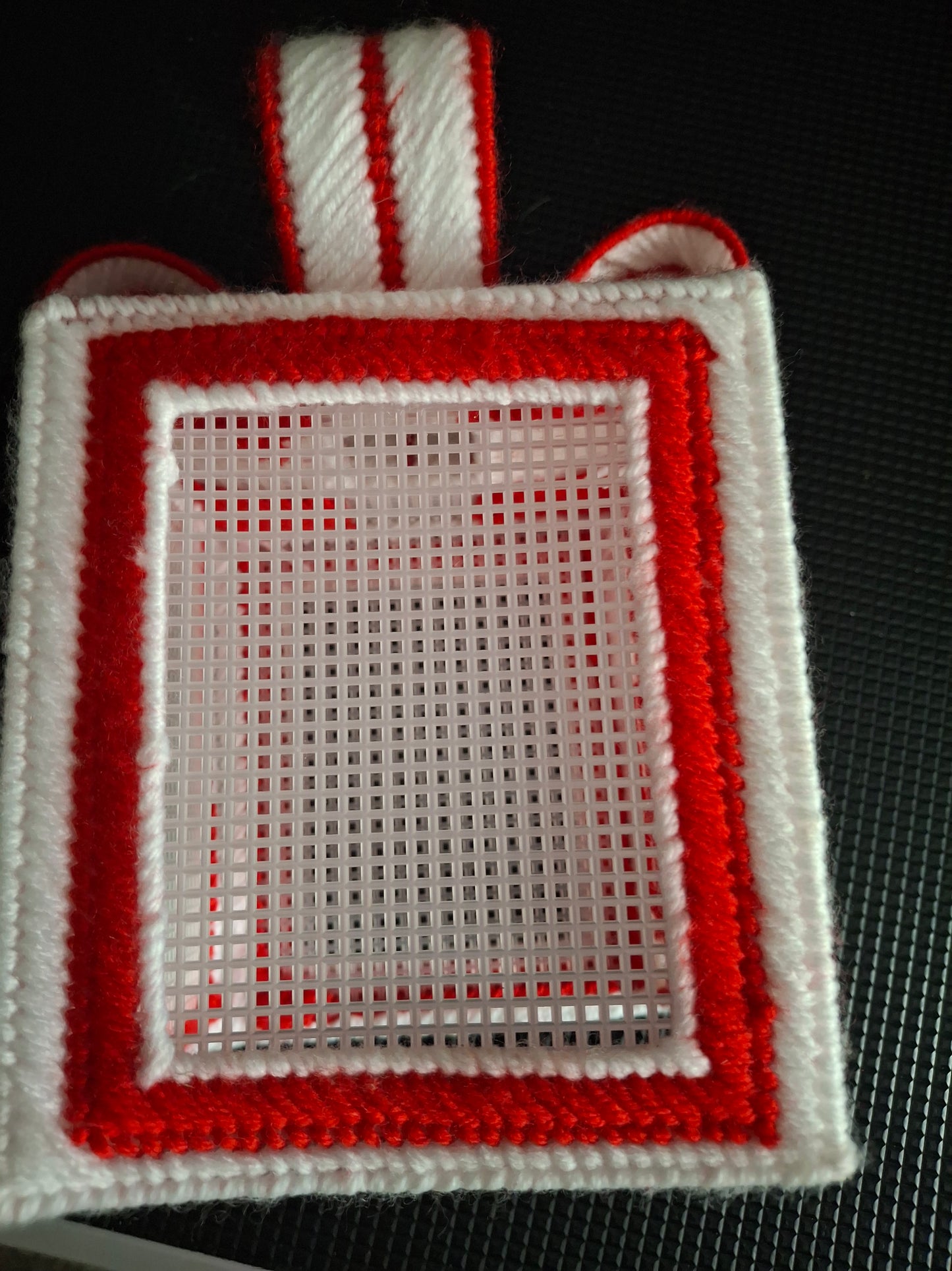 Tissue box cover with photograph pockets