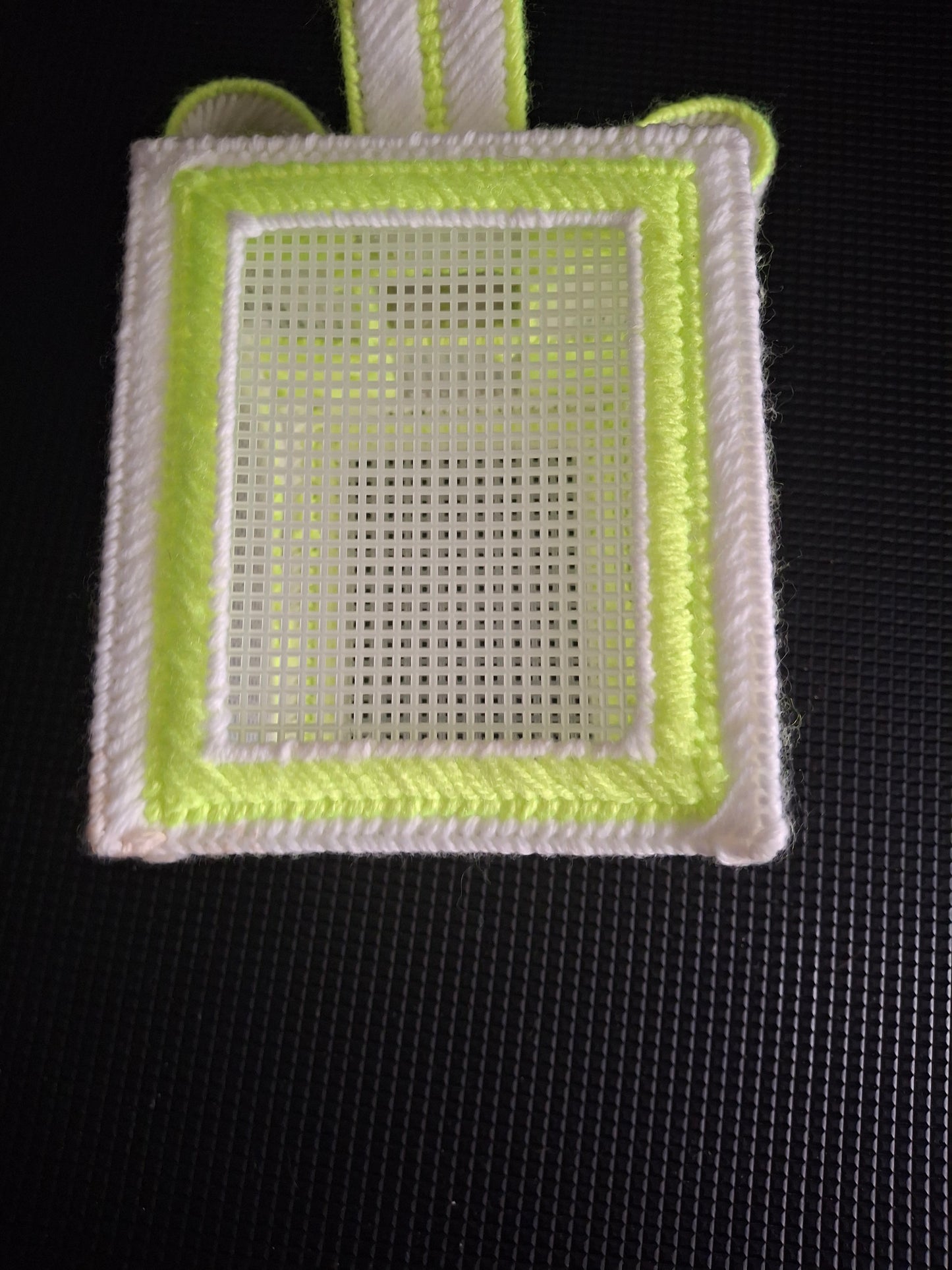 Tissue box cover with photograph pockets