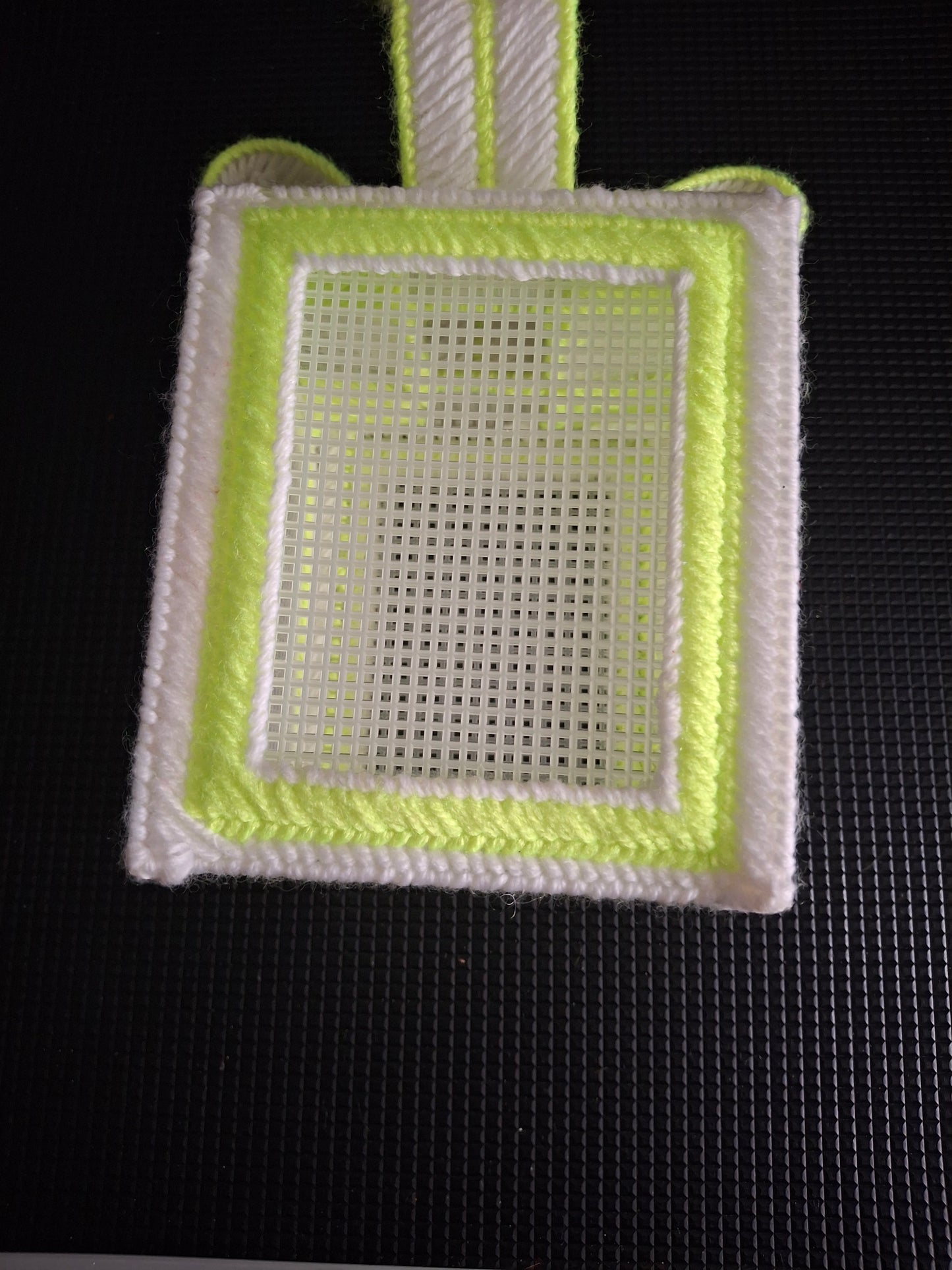 Tissue box cover with photograph pockets