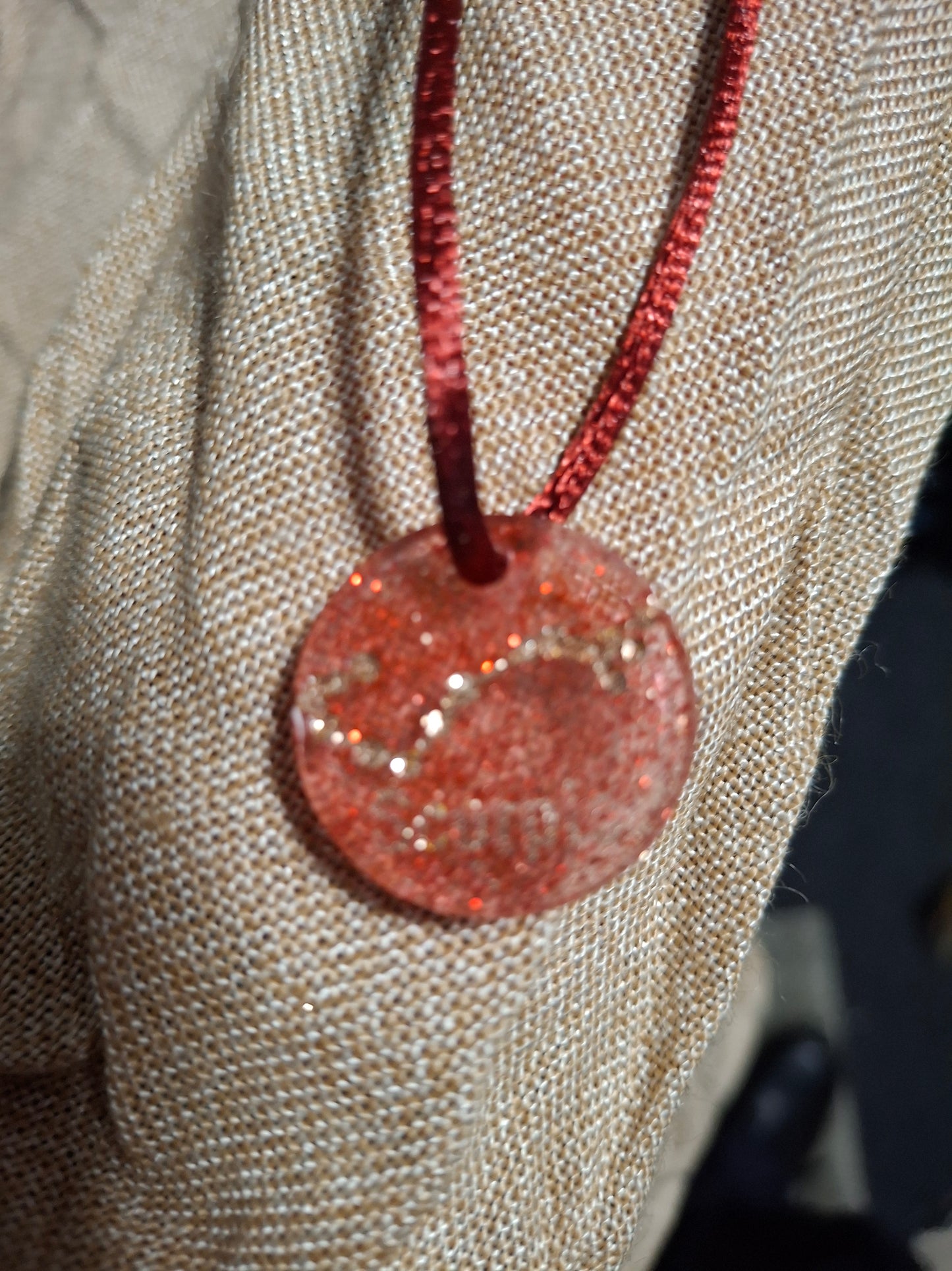 Constellation resin glitter necklaces
