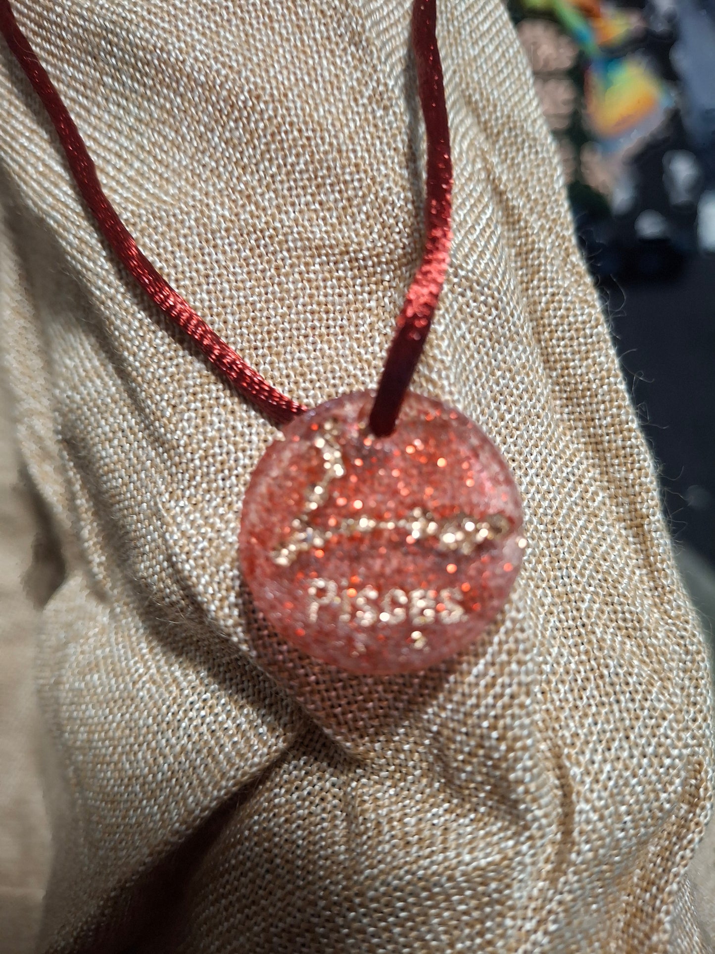 Constellation resin glitter necklaces