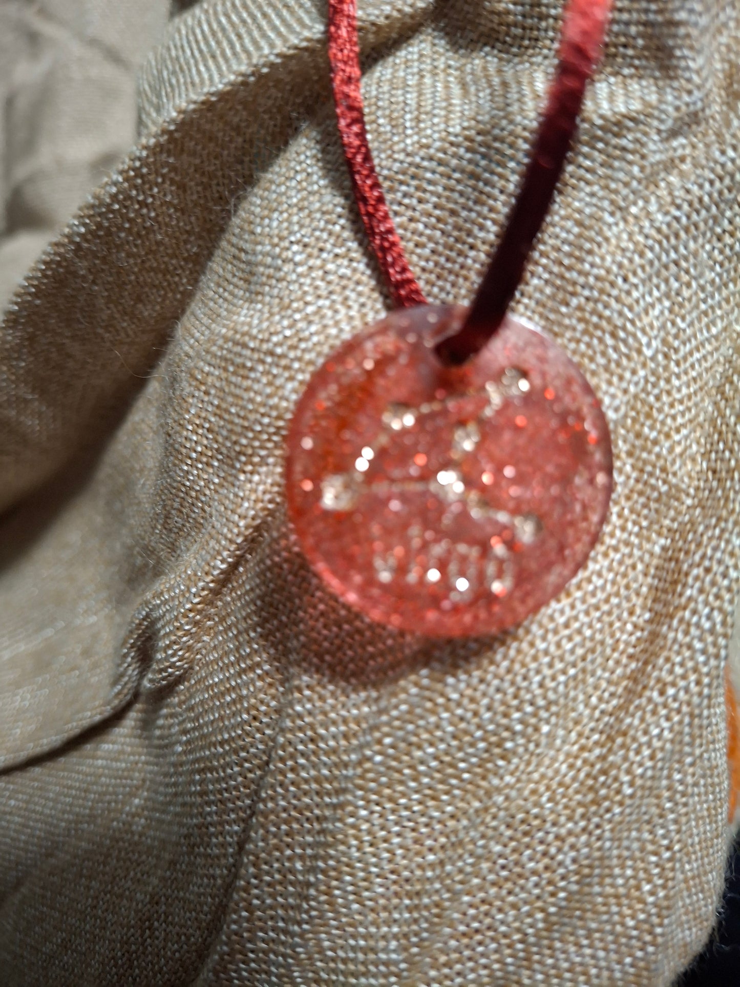 Constellation resin glitter necklaces