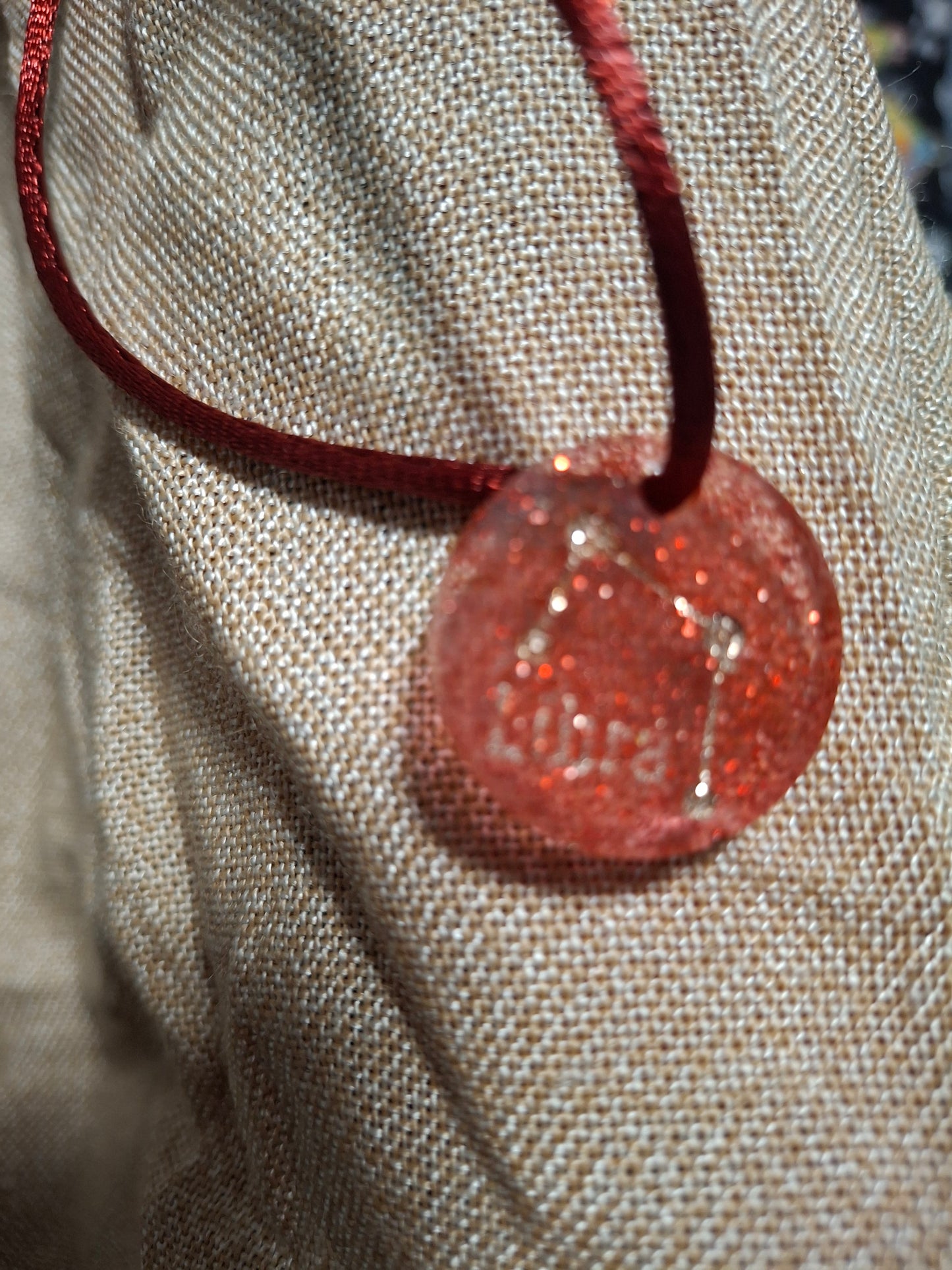 Constellation resin glitter necklaces