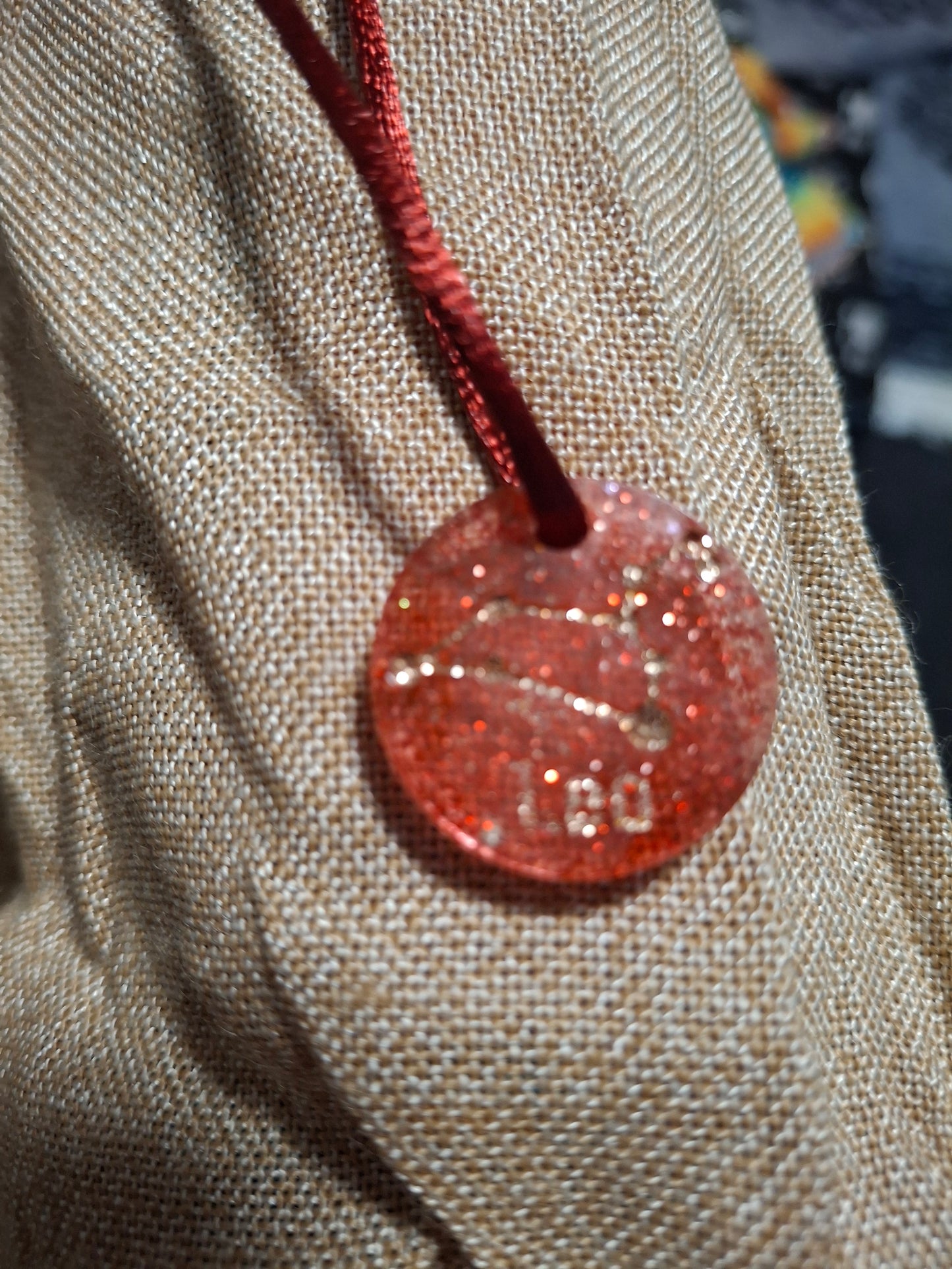 Constellation resin glitter necklaces