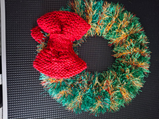 Christmas wreath with small bow