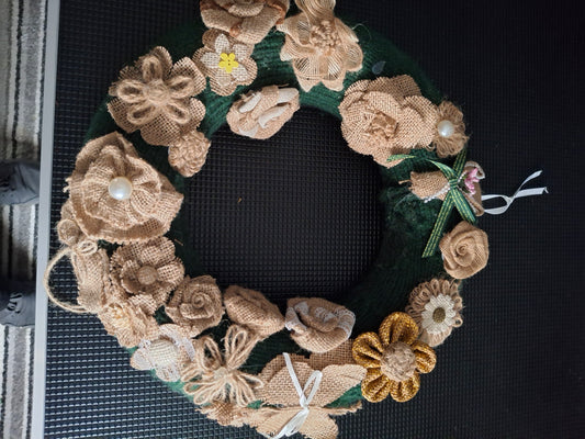 Christmas wreath crocheted