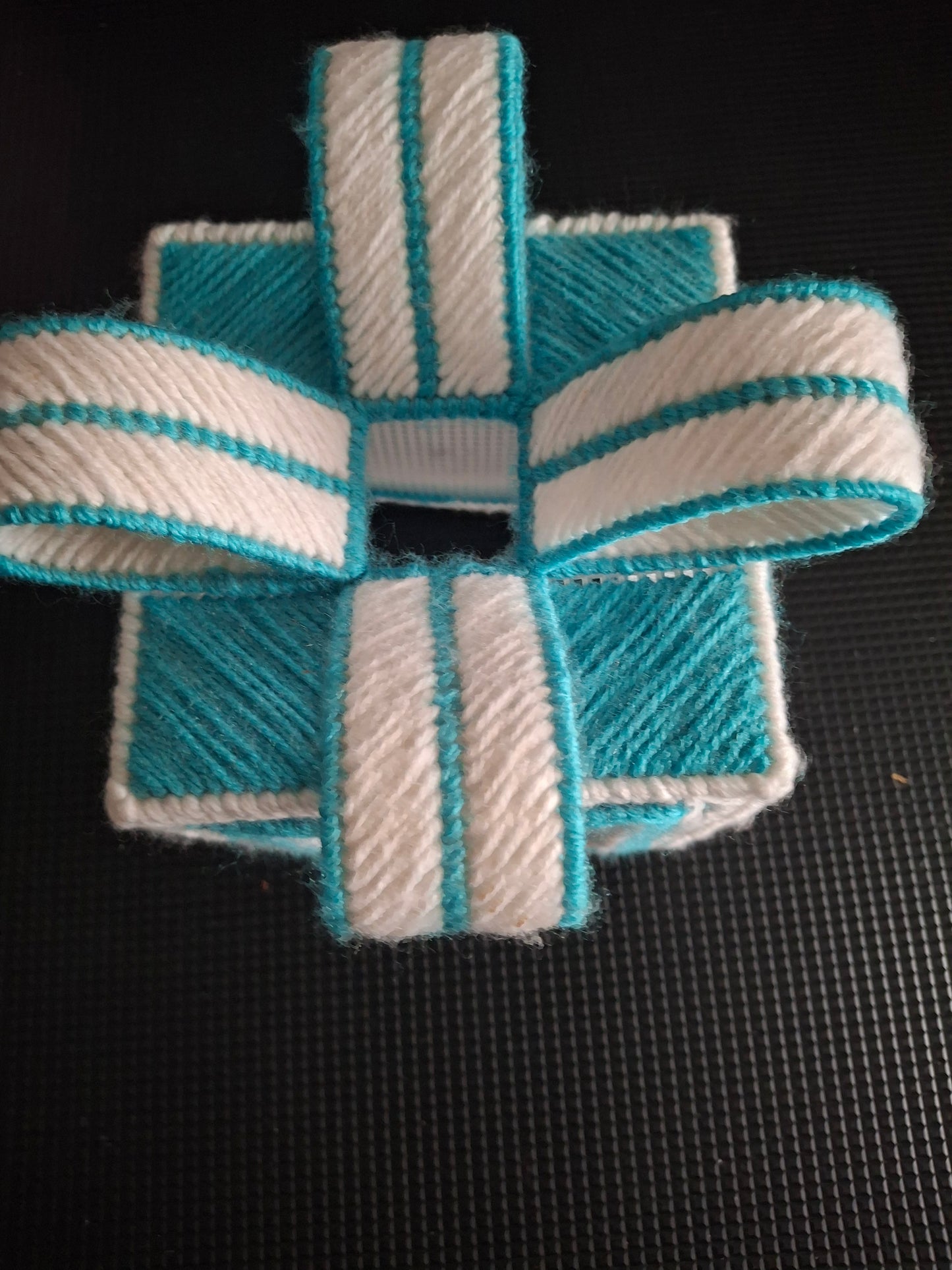 Tissue box with photograph pockets