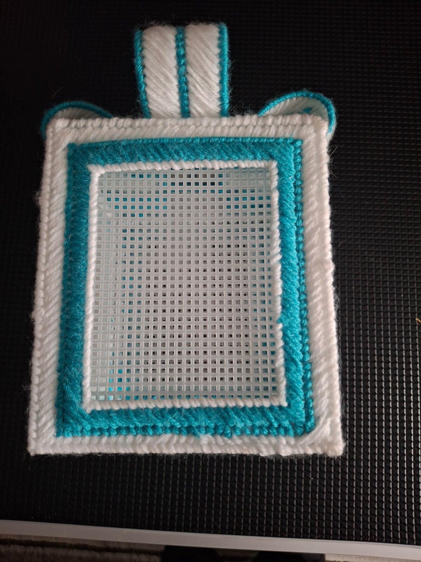 Tissue box with photograph pockets