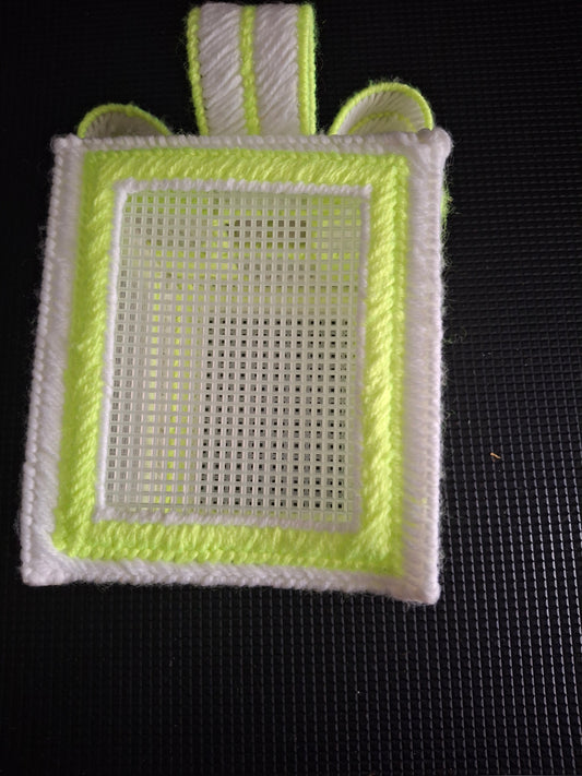 Tissue box cover with photograph  pockets