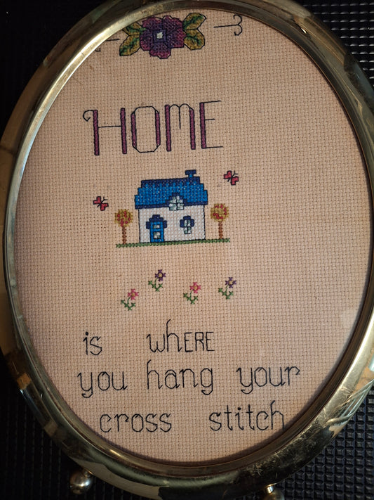 Home cross stitched design