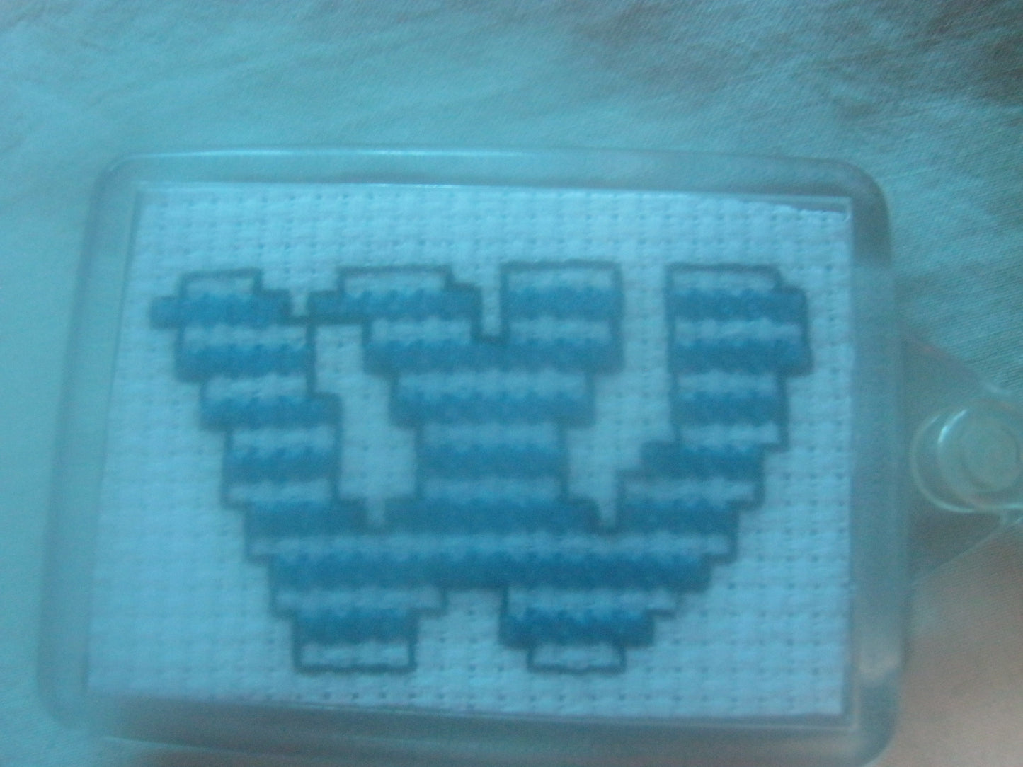 alphabet cross stitched  keyrings