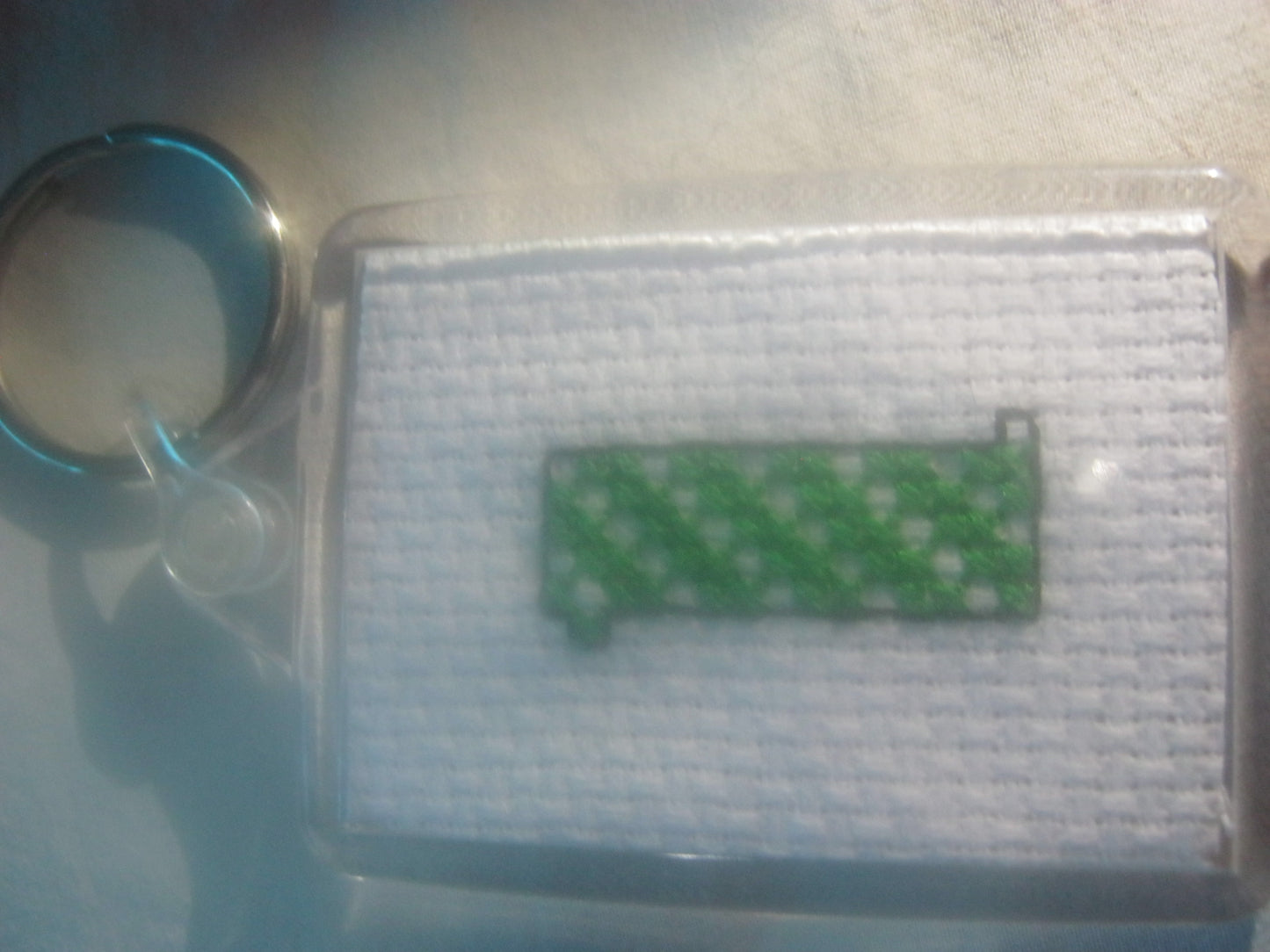 alphabet cross stitched  keyrings