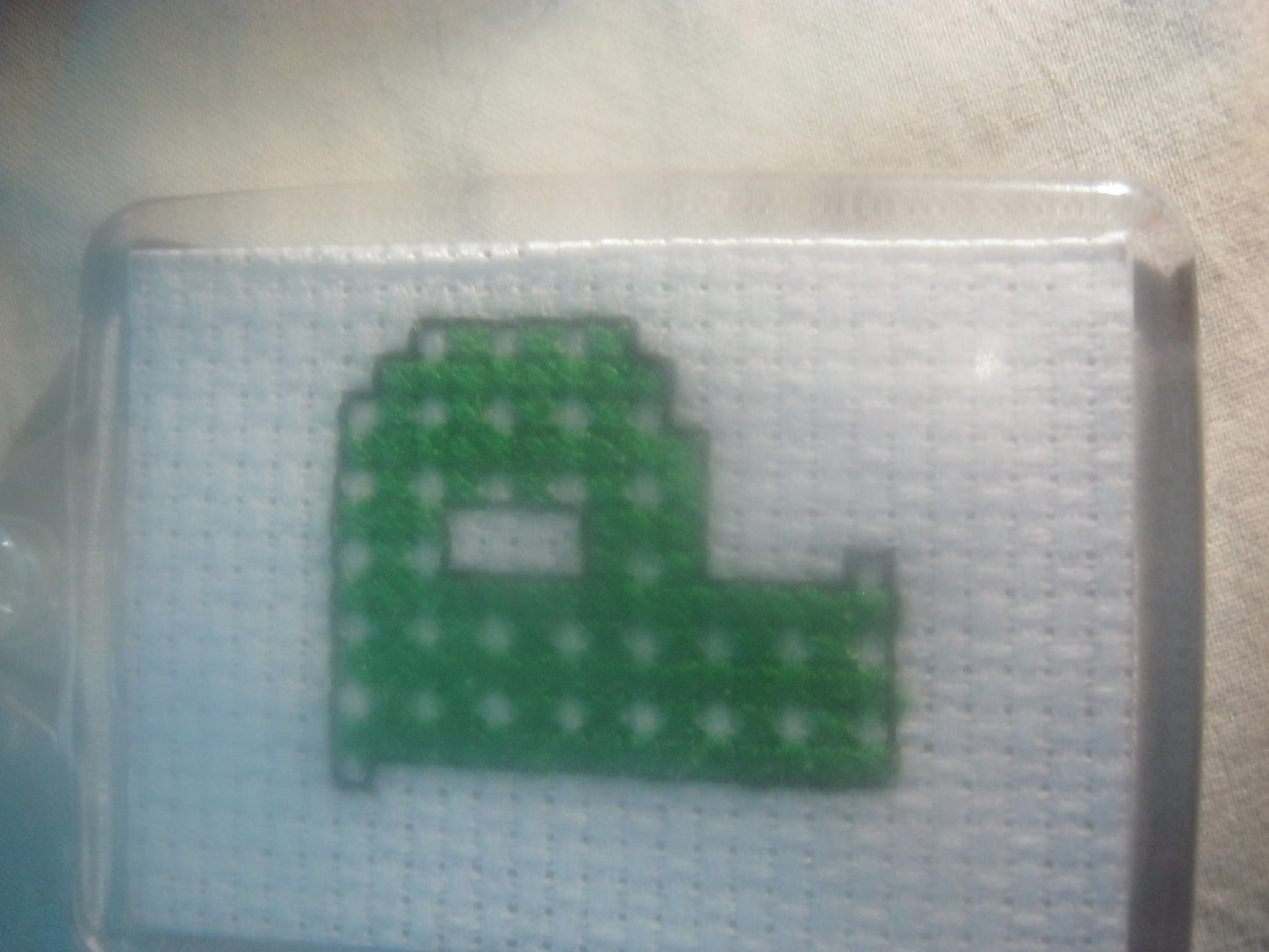 alphabet cross stitched  keyrings