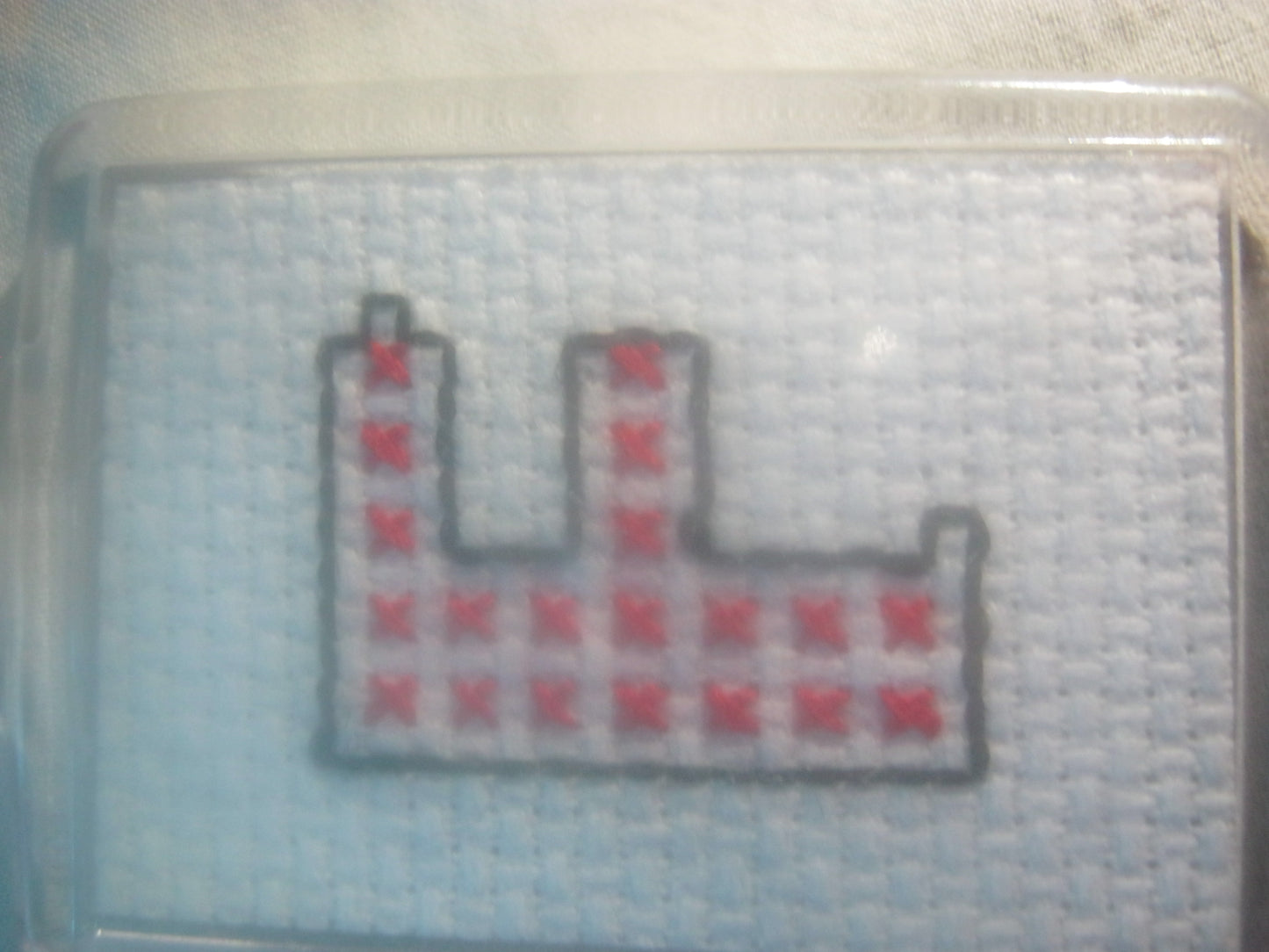 alphabet cross stitched  keyrings