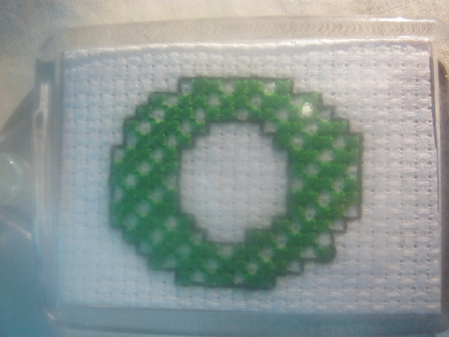 alphabet cross stitched  keyrings