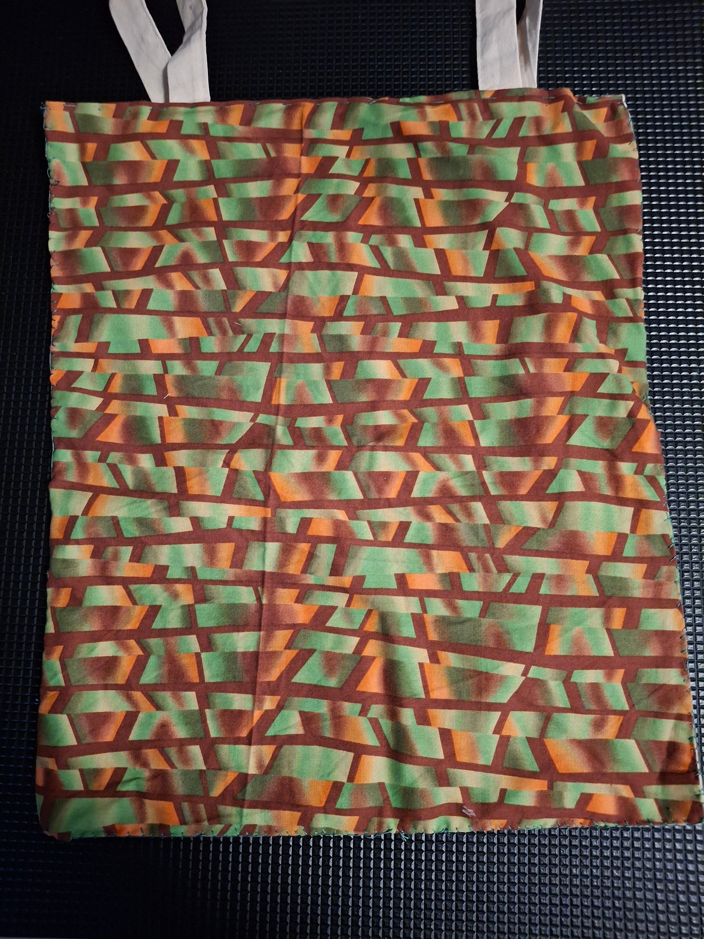 tote bags with material stitched to bag for a little design