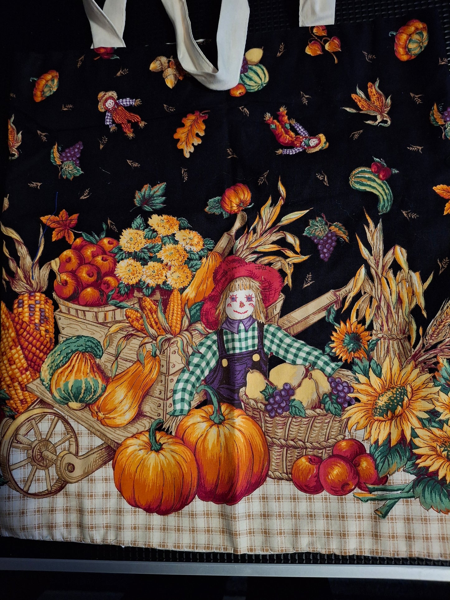 tote bags with material stitched to bag for a little design